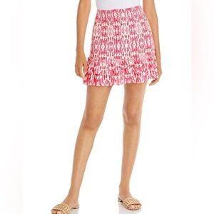 Aqua Smocked Printed Mini Skirt NEW NWT